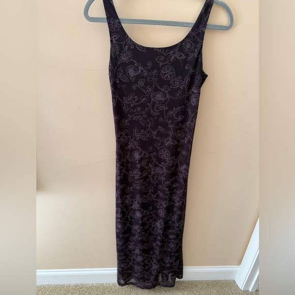 Amy Byer Vintage 90s purple  floral maxi dress size M pheobe from friends - Picture 1 of 8